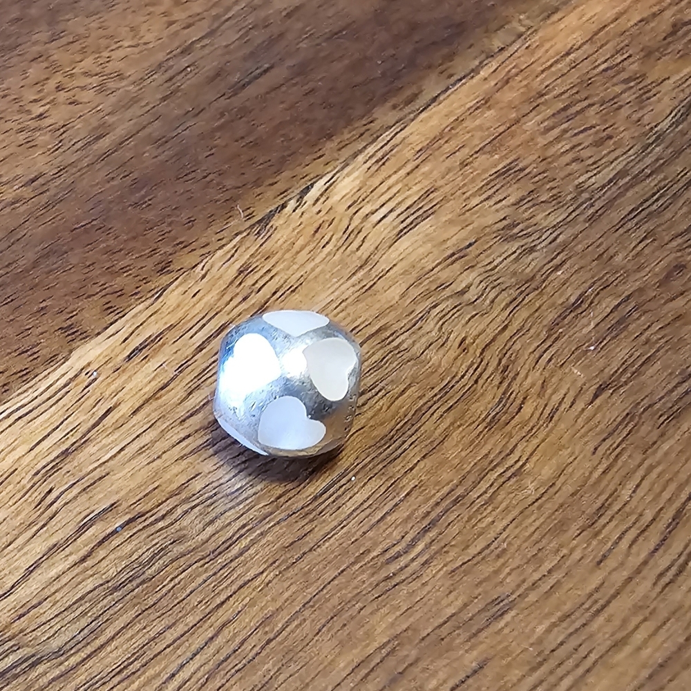 Pandora Retired Mother of Pearls Heart Charm